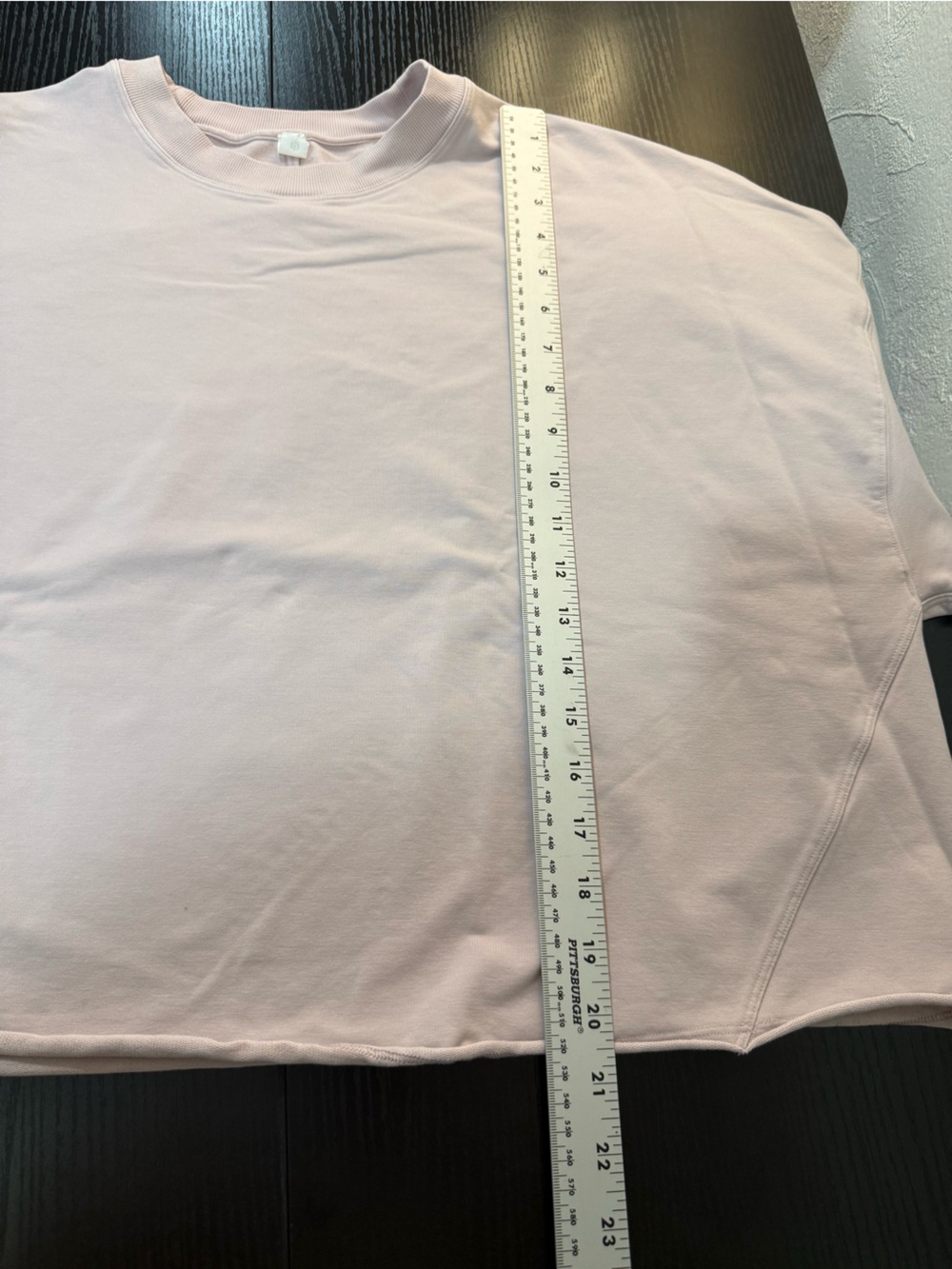 Lululemon LA Oversized Boxy Crew Sweatshirt Size XS/S Pink Mauve Raw Hem - Picture 7 of 8